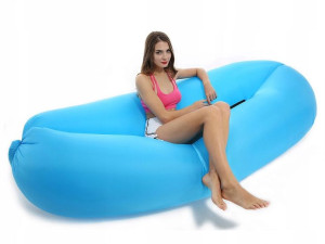 Materac Leżak Na Powietrze Niebieski Lazy Bag Xl