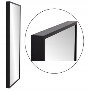 Lustro PREMIUM wąska PUDEŁKOWA rama 160X60 CZARNA