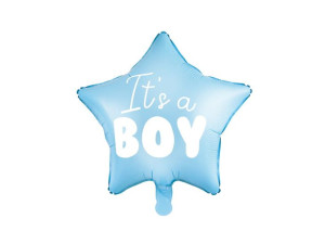 Balon Foliowy Gwiazdka It's A Boy 48cm Jasny Niebieski