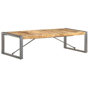 Stolik kawowy, 140 x 70 x 40 cm, surowe drewno mango