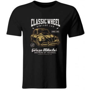 Koszulka Classic Wheels Motoryzacyjna Czarna Roz. S