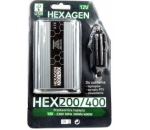 Przetwornica napięcia Hex 200/400 12V Usb