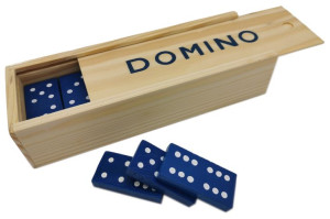 DOMINO gra rodzinna klocki drewniane 28 szt.