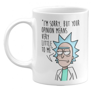 Kubek Rick's Opinion, Prezent Dla Fana Rick & Morty, 330ml