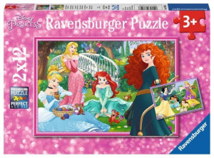 Puzzle 2x12el - W świecie księżniczek - RAVENSBURGER