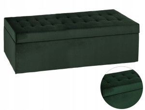 Pufa Skrzynia Siedzisko 45x160 Cm Pufka Zielona