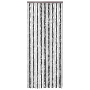 Zasłona przeciwko owadom, szaro-biała, 90x200 cm, szenil
