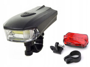 Oświetlenie Rowerowe Led Cob 5w Przód Tył Lampki