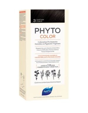 PHYTO PHYTOCOLOR 3 CIEMNY KASZTAN. Długotrwała KOLORYZACJA z pigmentami roś