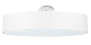 Biały minimalistyczny okrągły plafon 60 cm - EX663-Skalo