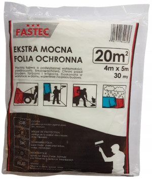 Folia tynkarska ochronna EKSTRA MOCNA FASTEC 30my