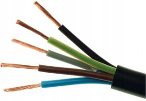 Przewód siłowy OW 5x2,5 32A kabel 25mb tynkarski