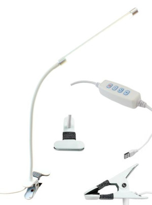 ZD20B Lampka led na biurko z klipsem biała