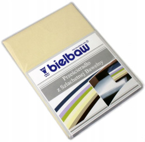 Prześcieradło bawełniane 220x210 Bielbaw kremowe