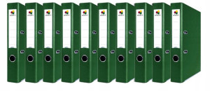 Segregator dźwigniowy A4 75 MM 10 sztuk zielone