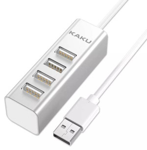 Rozdzielacz USB HUB 4xUSB KAKU Four-port USB Splitter (KSC-383) srebrny