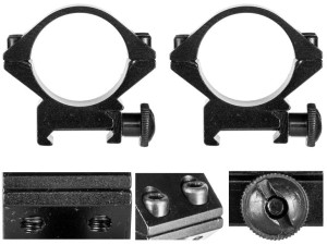 Montaż wiatrówkowy dwuczęściowy 30/22 mm niski