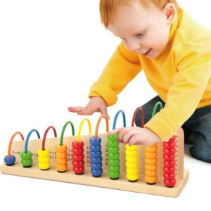 Viga Toys Edukacyjne Liczydło drewniane do Liczenia Szkolne