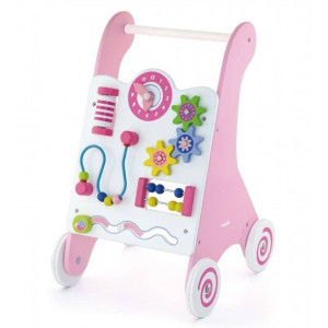 Viga Toys Pchacz Drewniany Edukacyjny Różowy