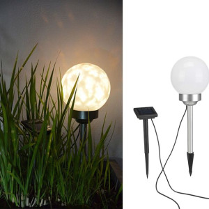 Solarna lampa kulista LED do ogrodu, obrotowa, 15 cm