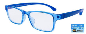 Dziecięce niebieskie okulary zerówki z filtrem blue light do komputera POLA