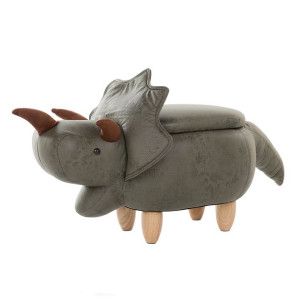 Pufa zwierzak ze schowkiem zielona TRICERATOPS