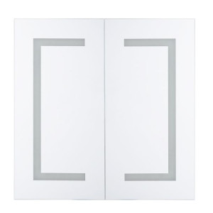 Szafka łazienkowa wisząca z lustrem LED 60 x 60 cm biała MAZARREDO