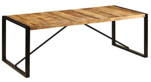 Brązowy stół w stylu loftowym 100x220 – Veriz 6X