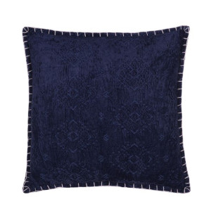 Poduszka dekoracyjna w ornamenty 45 x 45 cm niebieska MELUR