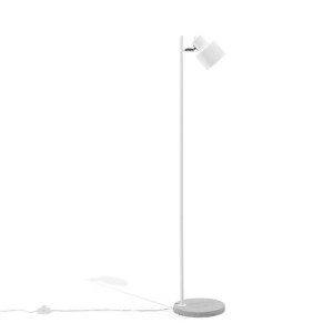 Lampa podłogowa regulowana metalowa biała CORBONES