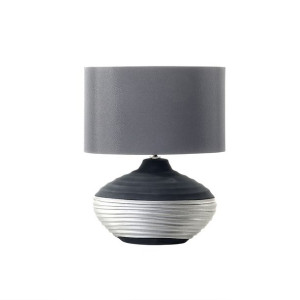 Lampka nocna porcelanowa szara LIMA