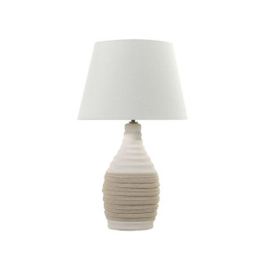 Lampka nocna porcelanowa beżowa TORMES