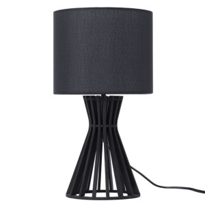 Lampka nocna drewniana czarna CARRION