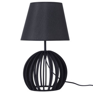 Lampka nocna drewniana czarna SAMO