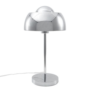 Lampa stołowa metalowa srebrna SENETTE