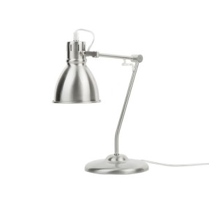 Lampa biurkowa regulowana metalowa srebrna MONSAN