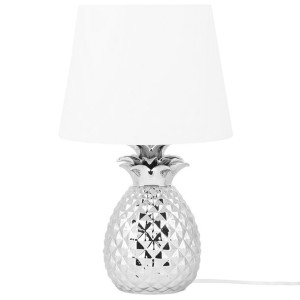 Lampa stołowa ceramiczna srebrna PINEAPPLE