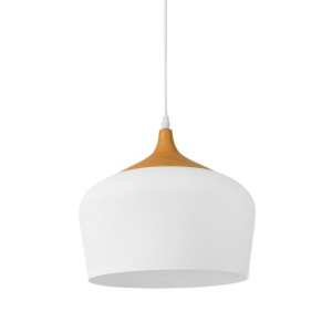 Lampa wisząca metalowa biała ANGARA
