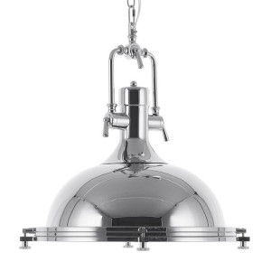 Lampa wisząca metalowa srebrna EBRON