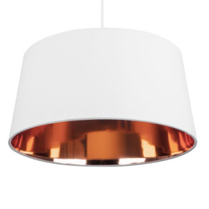 Lampa wisząca biało-miedziana KALLAR