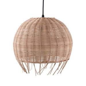 Lampa wisząca rattanowa brązowa DRINO