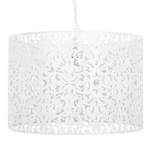 Lampa wisząca metalowa biała CHELIF