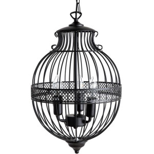 Lampa wisząca metalowa czarna HARMEN