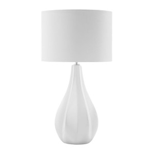 Lampka nocna porcelanowa biała SANTEE
