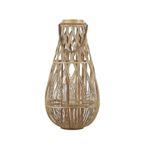 Lampion drewniany 77 cm jasny TONGA