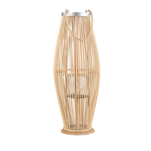 Lampion drewniany 84 cm jasny TAHITI
