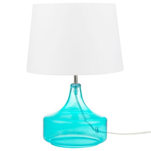 Lampa stołowa szklana niebieska ERZEN