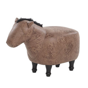 Pufa zwierzak ekoskóra brązowa HORSE