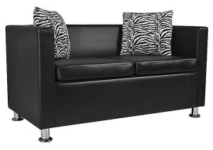 Nowoczesna skórzana sofa Cali 2B - czarna