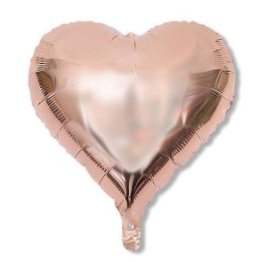 Balon Foliowy Serce Matowe Gold Rose 18"